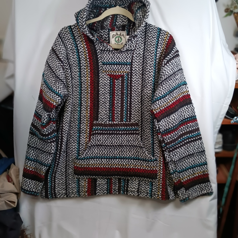 Multicolor Baja Joe Mexican Hoodie Size M